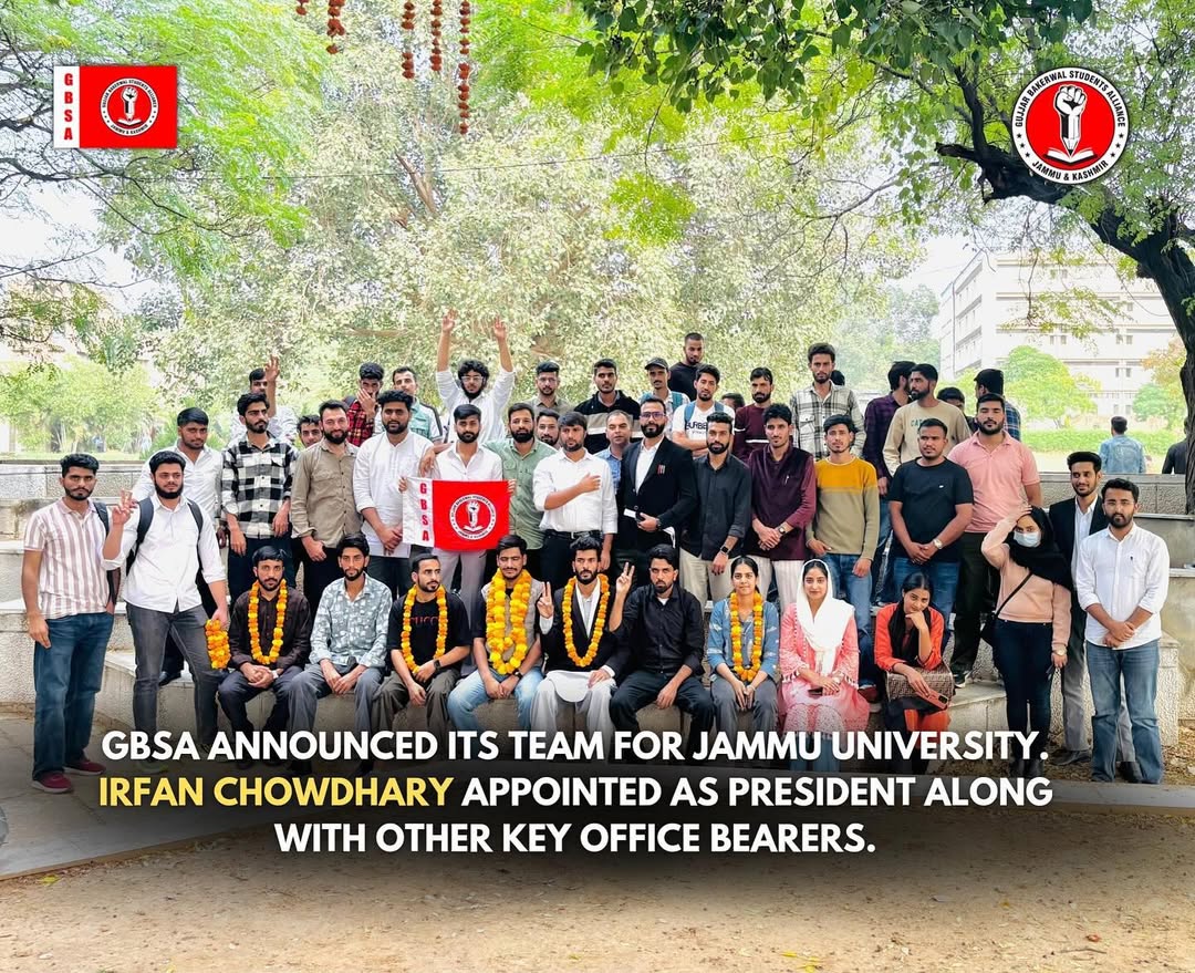 Gujjar Bakerwal Students Alliance (GBSA) Announces Jammu University Team